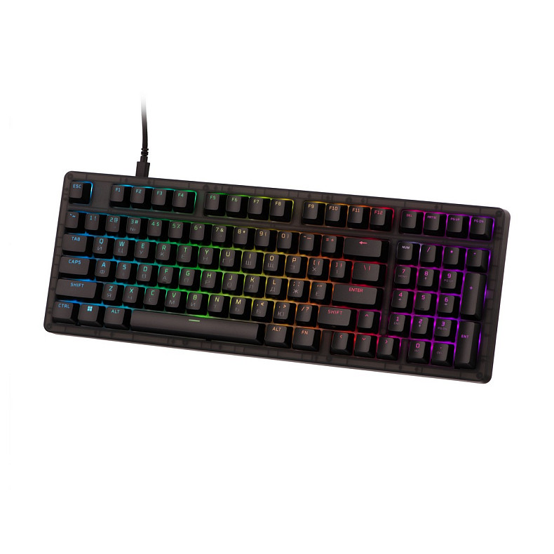 Клавіатура HyperX Alloy Origins 2 1800 103key, Red, USB-A, Hot-Swap, EN/UA, RGB, чорний
