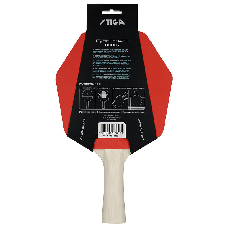 Ракетка для настільного тенісу Stiga Cybershape Hobby FL (1216-0106-35)