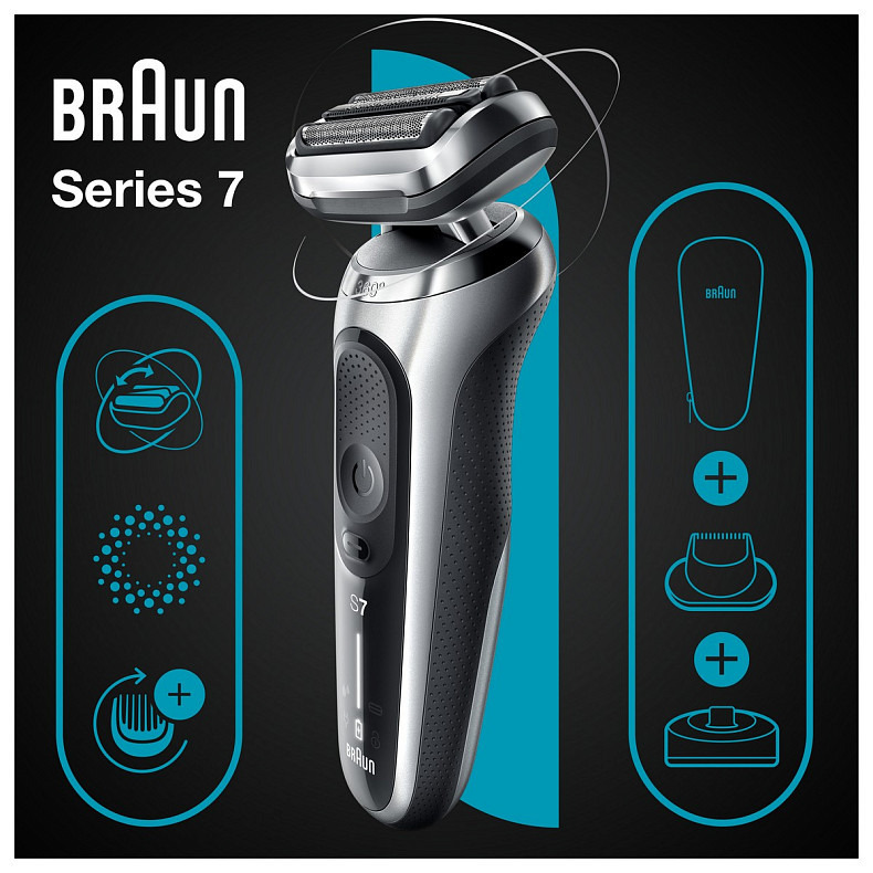 Електрична бритва Braun Series 7 71-S4200cs Сріблястий / Чорний