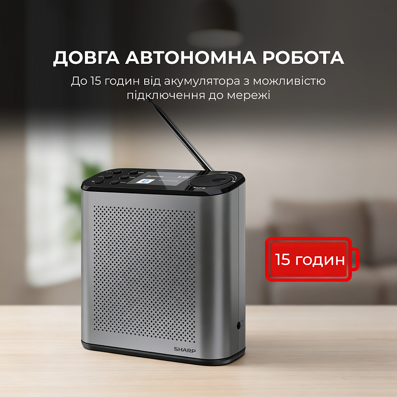 Радіоприймач Sharp DR-P530 Grey