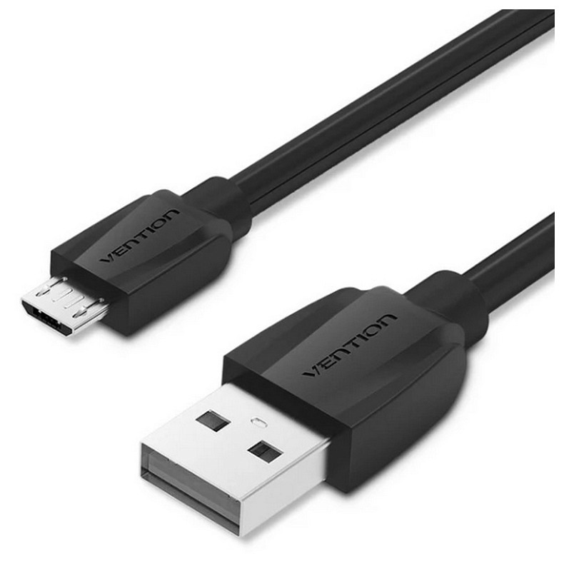 Кабель USB 2.0 A-Micro USB B 3,0 м Black Vention
