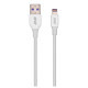Кабель 2E USB-A > Lightning, 1м, Glow, белый