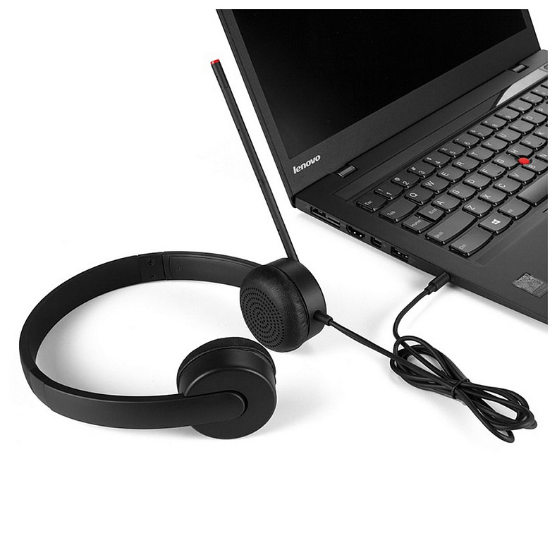 Гарнитура ПК стерео Lenovo Stereo Analog Headset, черный