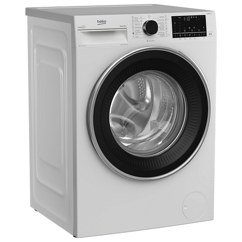 Пральна машина Beko фронтальна, 8кг, 1400, A+++, 55см, дисплей, пар, інвертор, білий