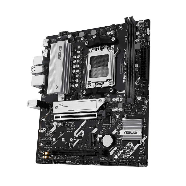 Материнская плата ASUS PRIME B850M-K sAM5 B850 4xDDR5 M.2 HDMI DP mATX