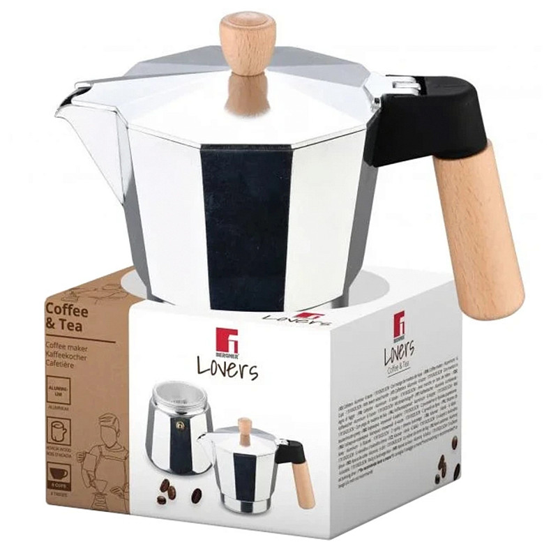 Кофеварка гейзерная Bergner Coffee & tea lovers, 6 чашек (BG-38197-MM-6)