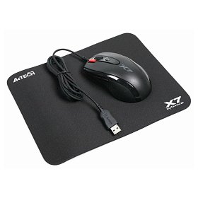 Мишка A4Tech X-710BK Black USB + килимок A4Tech X7-200MP