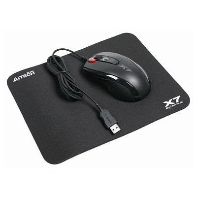 Мышка A4Tech X-710BK Black USB + коврик A4Tech X7-200MP