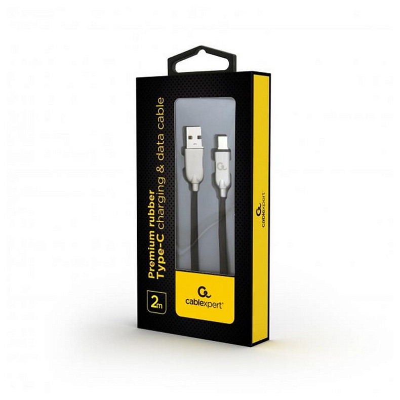 Кабель Cablexpert (CC-USB2R-AMCM-2M) USB 2.0 A - USB Type-C, преміум, 2м, чорний