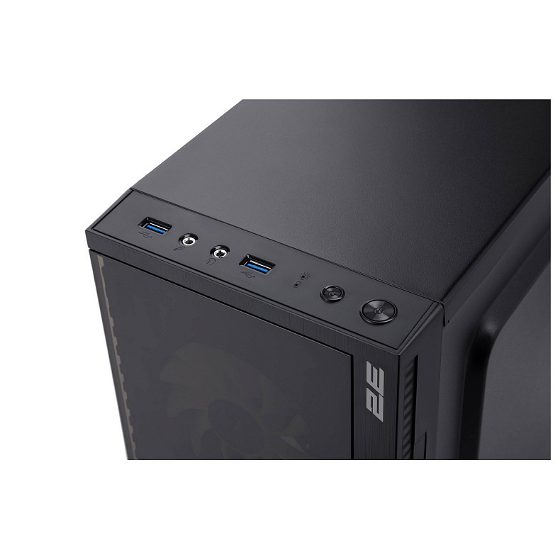 Корпус 2E BASIS (RD858) MiniT, Micro ATX, Mini ITX, 2*USB3.0, 2*120ARGB, акрил(бок.пан.)