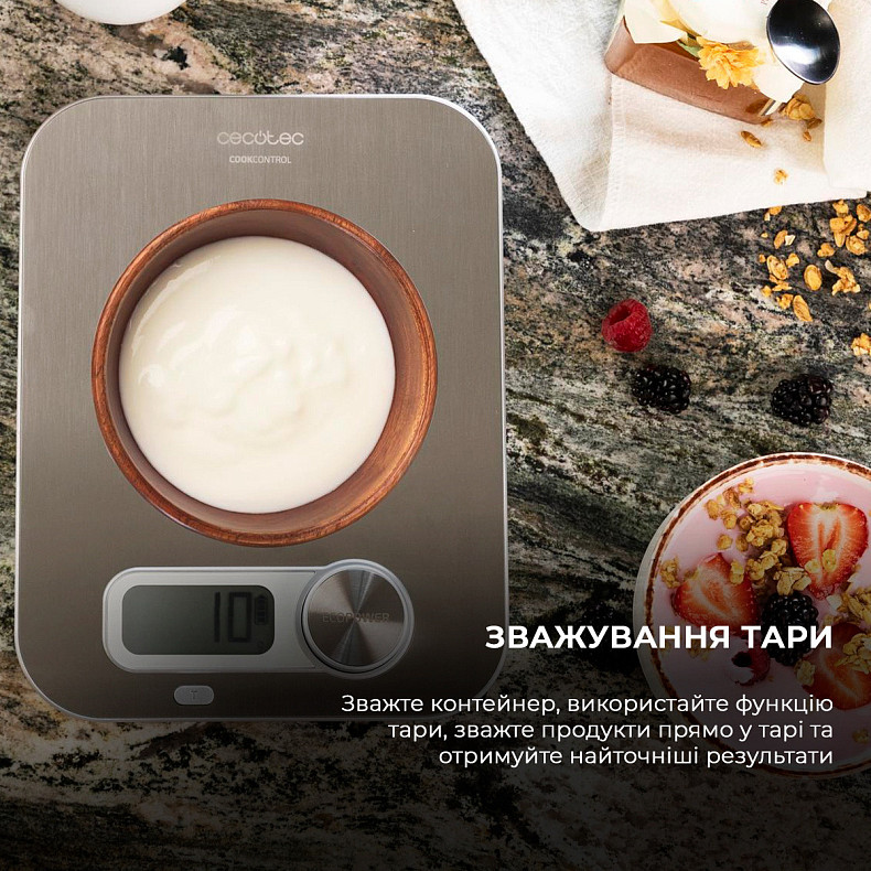 Кухонные весы Cecotec Control 10200 EcoPower Inox