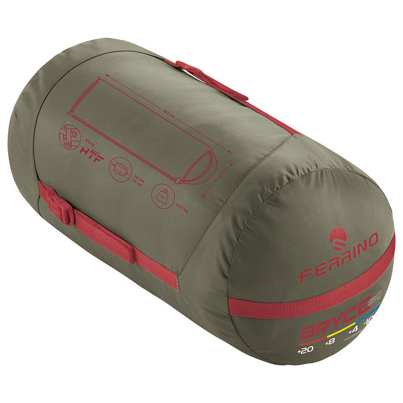 Спальний мішок Ferrino Bryce SQ/+9°C Green Left (86376MVVS)