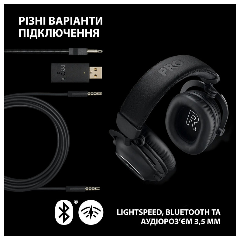 Навушники Logitech G Pro X2 Wireless LightSpeed Black (981-001263)