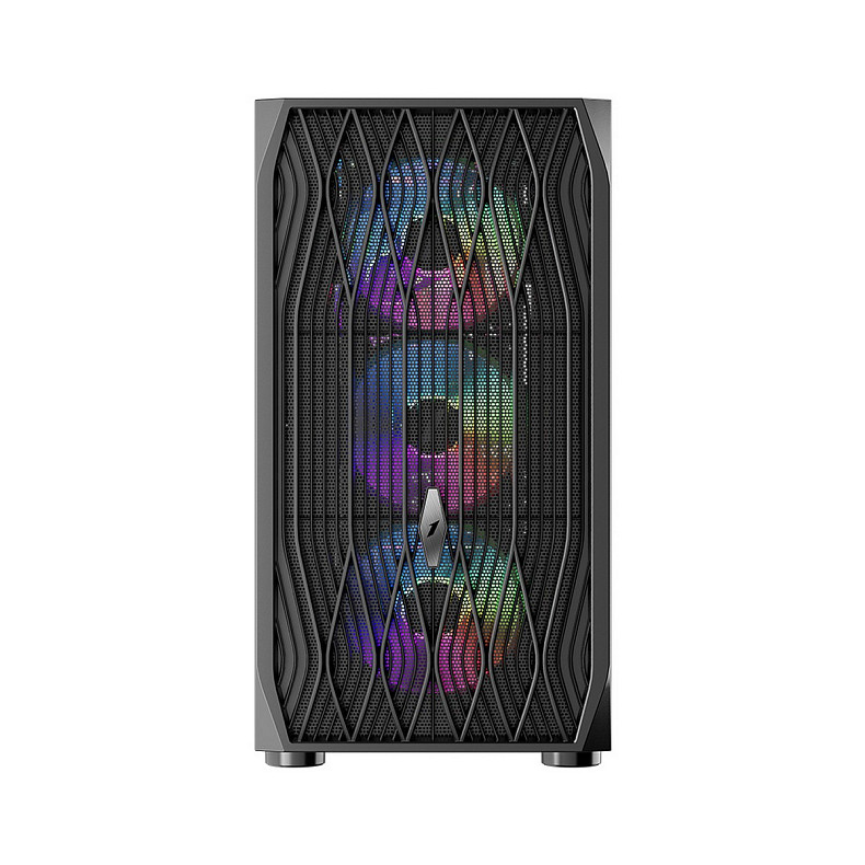 Корпус 1stPlayer AY7-BK-4F1 Black без БП