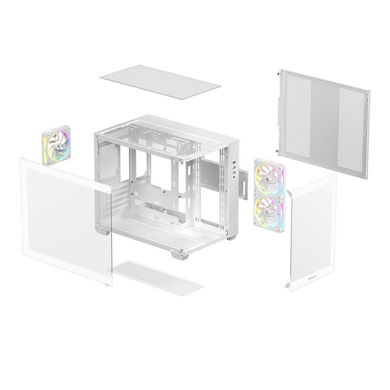 Корпус DeepCool CG330 3F White (R-CG330-WHNGM3-G) без БП