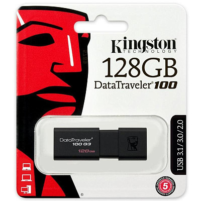 Флеш накопитель USB 3.0 128GB Kingston DataTraveler 100 G3 (DT100G3/128GB)