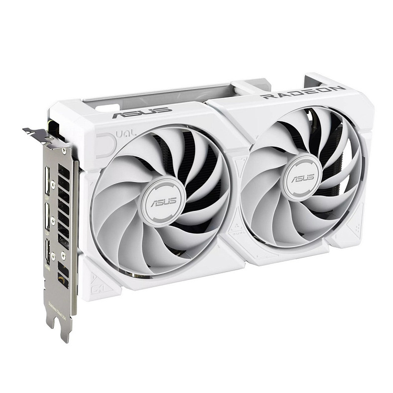Вiдеокарта ASUS Radeon RX 9060 XT 16GB GDDR6 OC DUAL-RX9060XT-16G-WHITE білий