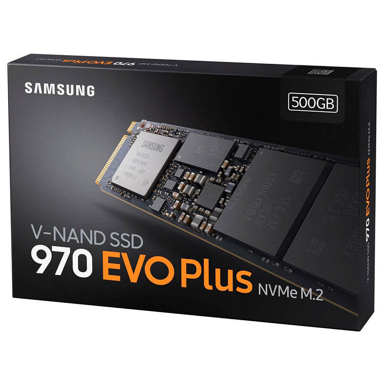 SSD диск Samsung 970 EVO Plus 500GB M.2 PCIe 3.0 x4 V-NAND MLC (MZ-V7S500BW)