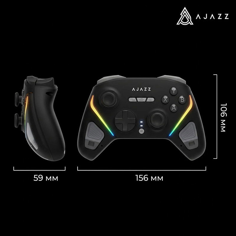 Бездротовий геймпад Ajazz GP100 Black (GP100-B)