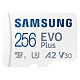 Карта пам'яті Samsung microSDHC 256GB C10 UHS-I R100MB/s Evo Plus + SD