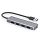 Хаб Ugreen CM219 USB 3.0 -> 4xUSB 3.0 active, с питанием Type-C, 15см