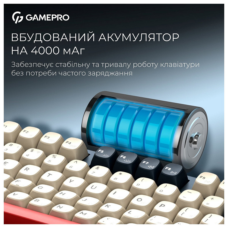 Клавиатура GamePro Asgard Ragnar Keychron Super Red Switch Blue (MK285BL)