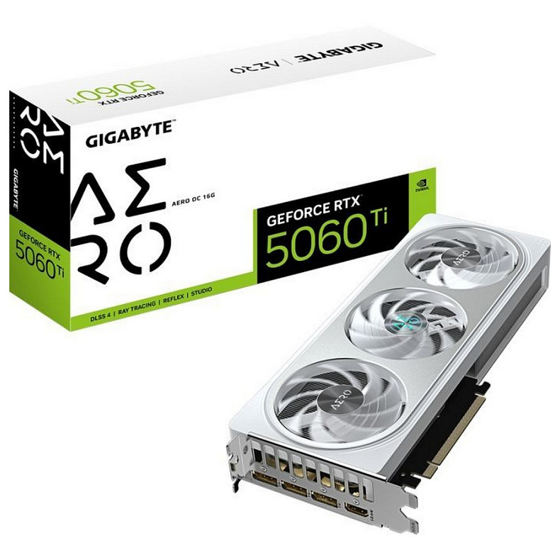 Відеокарта Gigabyte GeForce RTX 5060 Ti 16GB GDDR7 Aero OC (GV-N506TAEROOC-16GD)