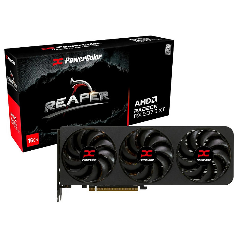 Відеокарта PowerColor Reaper Radeon RX 9070 XT 16GB GDDR6 (RX9070XT 16G-A)