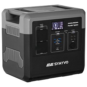 Портативная электростанция 2Е Syayvo 2400 Вт, 2560 Вт/ч, WiFi/BT, параллельное подключение, быстрая