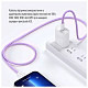 Кабель ColorWay Lightning + Type-C USB (M/M), 3.0 А, 1 м, Purple (CW-CBPDCL061-PU)