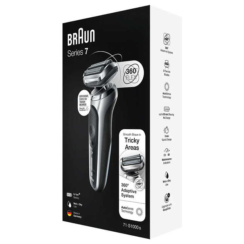 Електробритва Braun Series 7 71-S1000s SILVER / BLACK