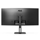 Монитор 34" AOC CU34V5C/BK, WQHD, VA, 100Гц, 1 мс, изогнутый, HDMI, DP, USB-C, USB-hub, колонки, черный