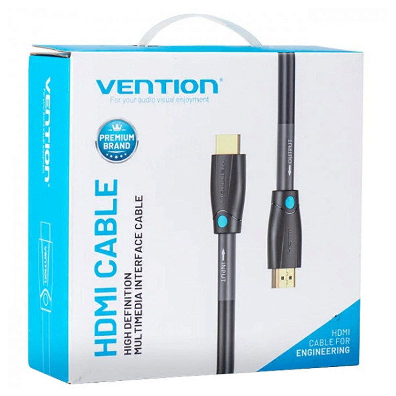 Кабель HDMI M - M,10.0 м, V2.0, Engineering 4K 60Гц 18Gbps HD 7.1  PVC Black Vention