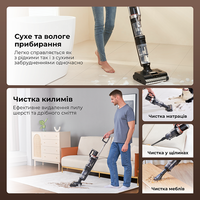 Бездротовий миючий пилосос Jimmy HW11 PRO MAX 3 в 1