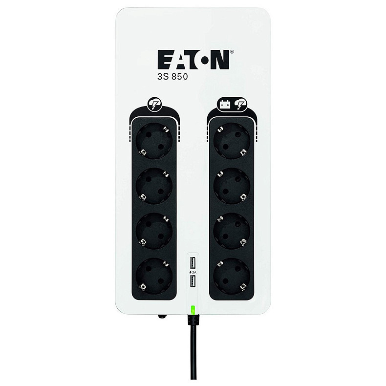 ДБЖ Eaton 3S, 850VA/510W, LED, USB, 8xSchuko