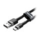 Кабель Baseus Cafule Cable USB for Type-C 3A 1M Gray/Black