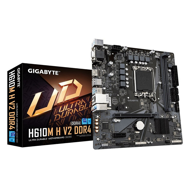 Материнська плата GIGABYTE H610M H V2 DDR4 s1700 H610 2xDDR4 M.2 HDVI mATX