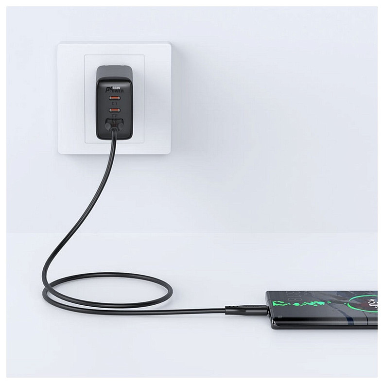 Кабель USB 2.0 USB-A to USB-C, 1,2 м, 3.0A, TPE C3-04 Black Acefast