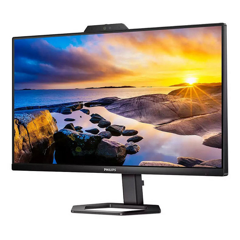 TFT 23.8" Philips 24E1N5300HE, FHD, IPS, 75Гц, 1 мс, HDMI, DP, USB-C, webcam, USB-hub, HAS, колонки