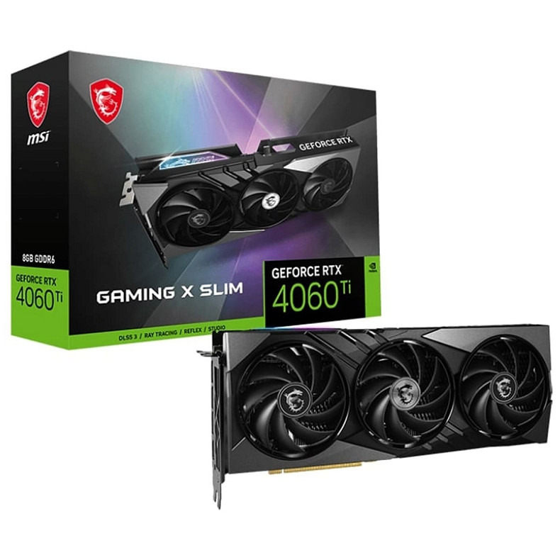 Видеокарта MSI GeForce RTX 4060 Ti 8GB GDDR6 GAMING X SLIM (912-V515-059)