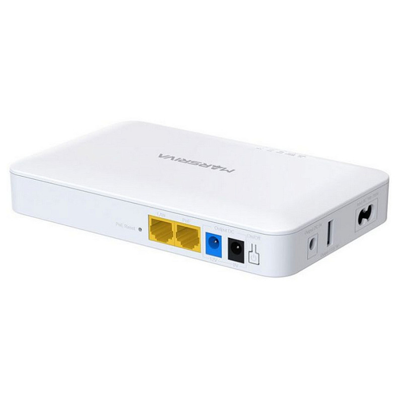 ДБЖ для роутерів Marsriva DC UPS KP6 Max 240VAC 3xDC+PoE24V1A+USB OUT, 2x5V/9V/12V2.5A 18W 20000mAh