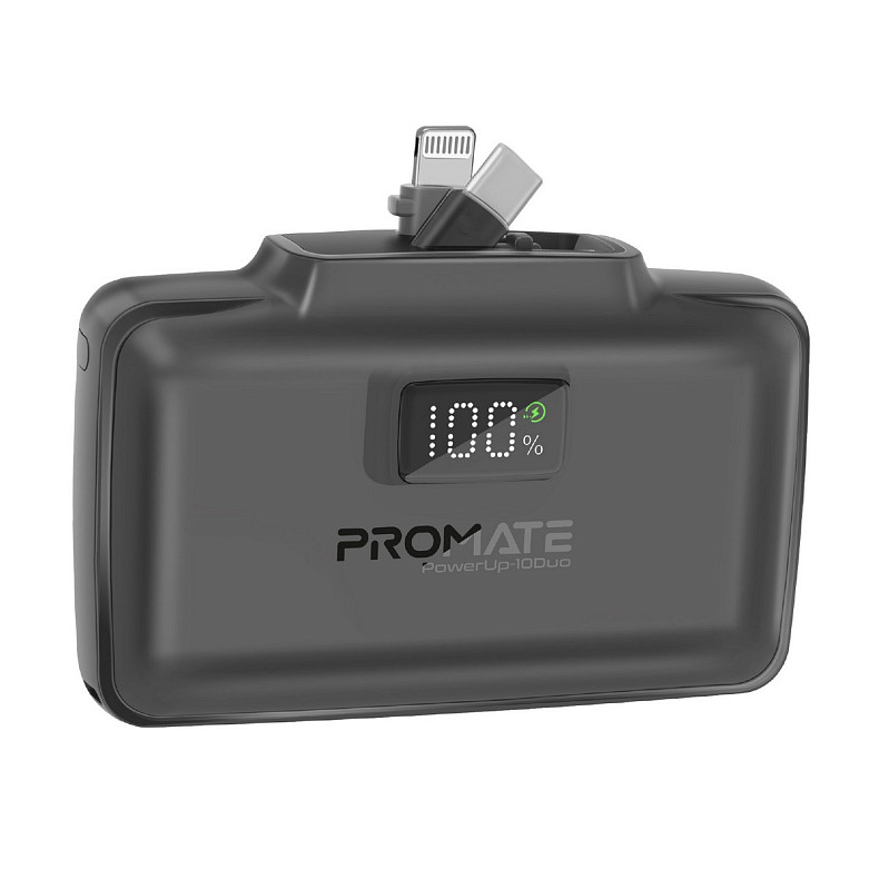 Универсальная мобильная батарея Promate PowerUp-10Duo 10000mAh 20W Black