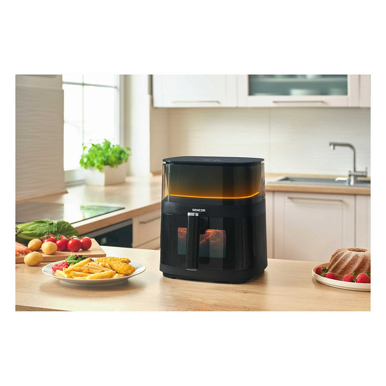 Мультипіч Sencor Vita, 1500Вт, чаша-5л, сенсорне керув., 10 програм, метал/пластик, з віконцем, чорн