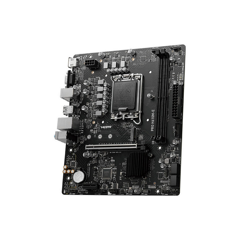 Материнcька плата MSI PRO H610M-E s1700 H610 2xDDR5 M.2 HDMI D-Sub mATX