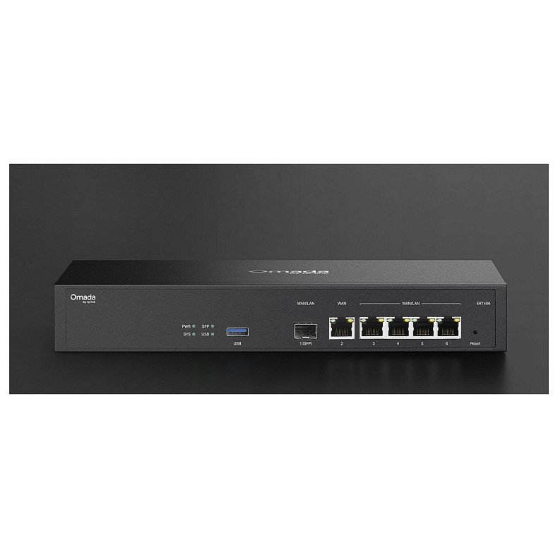 Мультисервісний маршрутизатор TP-LINK ER7406 4xGE LAN/WAN, 1xGE WAN, 1xSFP, 1xUSB3.0