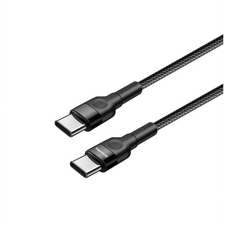 Кабель ColorWay USB Type-C - USB Type-C PD Fast Charging, 3А, 65W, 0.3м Black (CW-CBPDCC054-BK)