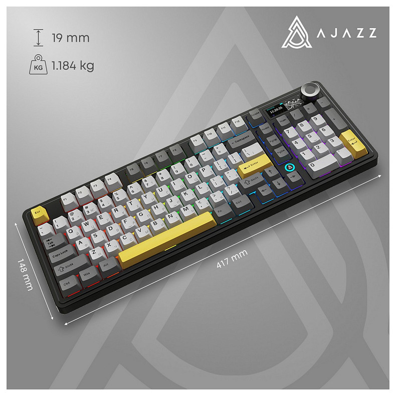 Клавіатура Ajazz AK980 V2 Gift Switch V2 Black (AK980-V2-G-BGY)