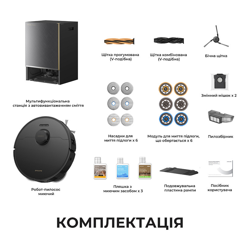 Робот-пылесос моющий Dreame Bot Matrix 10 Pro Black
