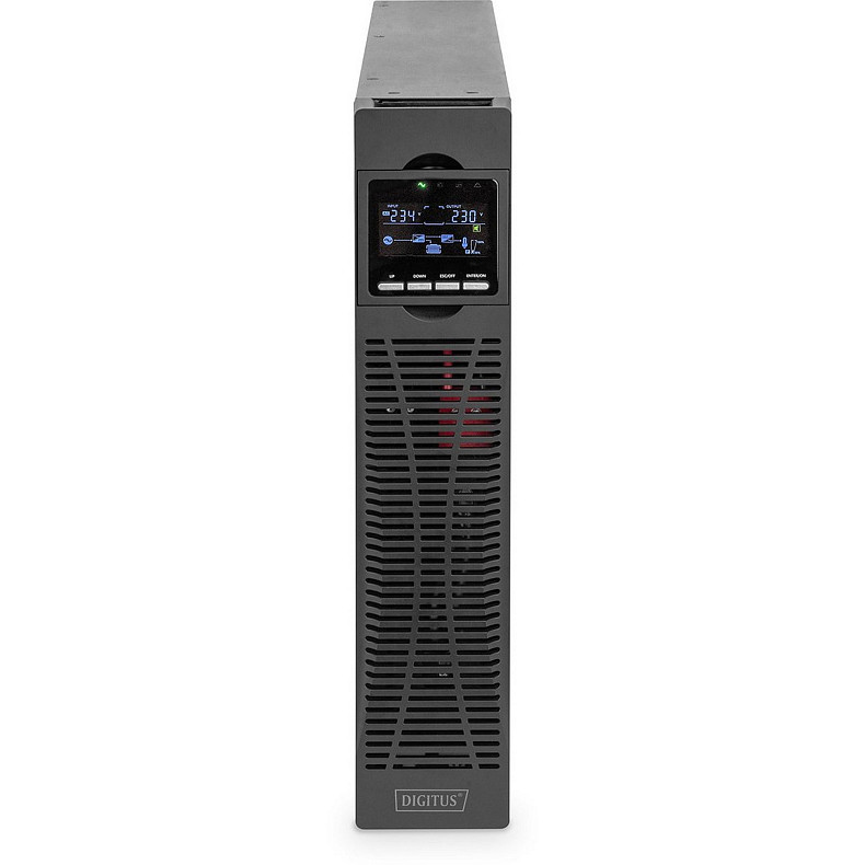 ИБП DIGITUS OnLine, 1000VA/1000W, LCD, 8xC13, RJ45, RS232, USB, Rack/Tower