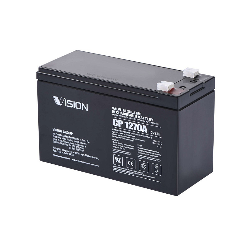 Аккумуляторная батарея Vision CP, 12V, 7.0Ah, AGM